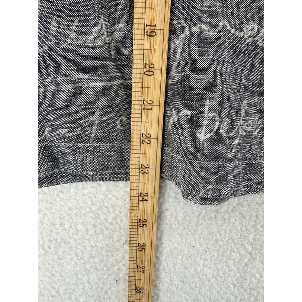 Chicos Women's Size 0 Gray Linen Button Up Shirt Jacket Top 3/4 Sleeve - Picture 3 of 6